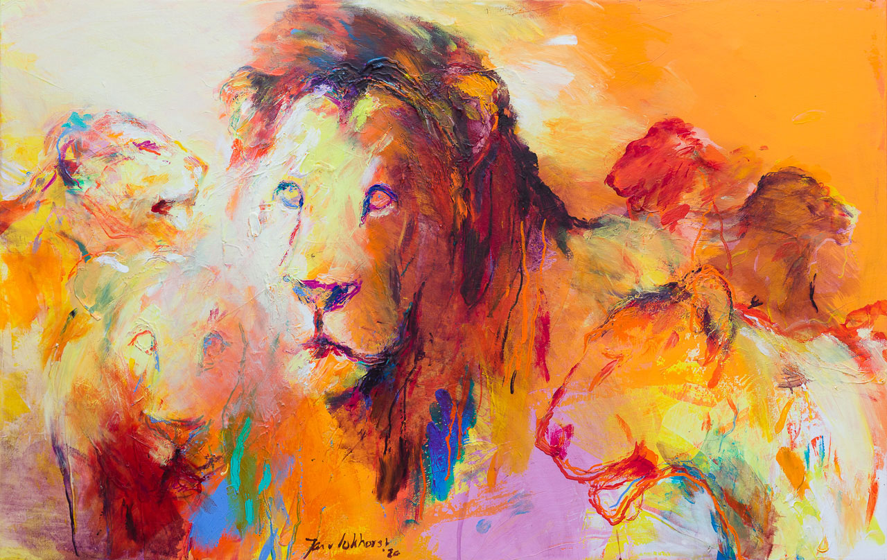 leeuwen schilderij