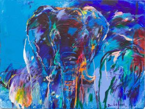 DO77 olifanten dierenschilderij