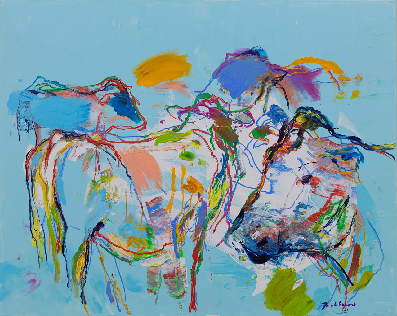 koeien schilderij ko28